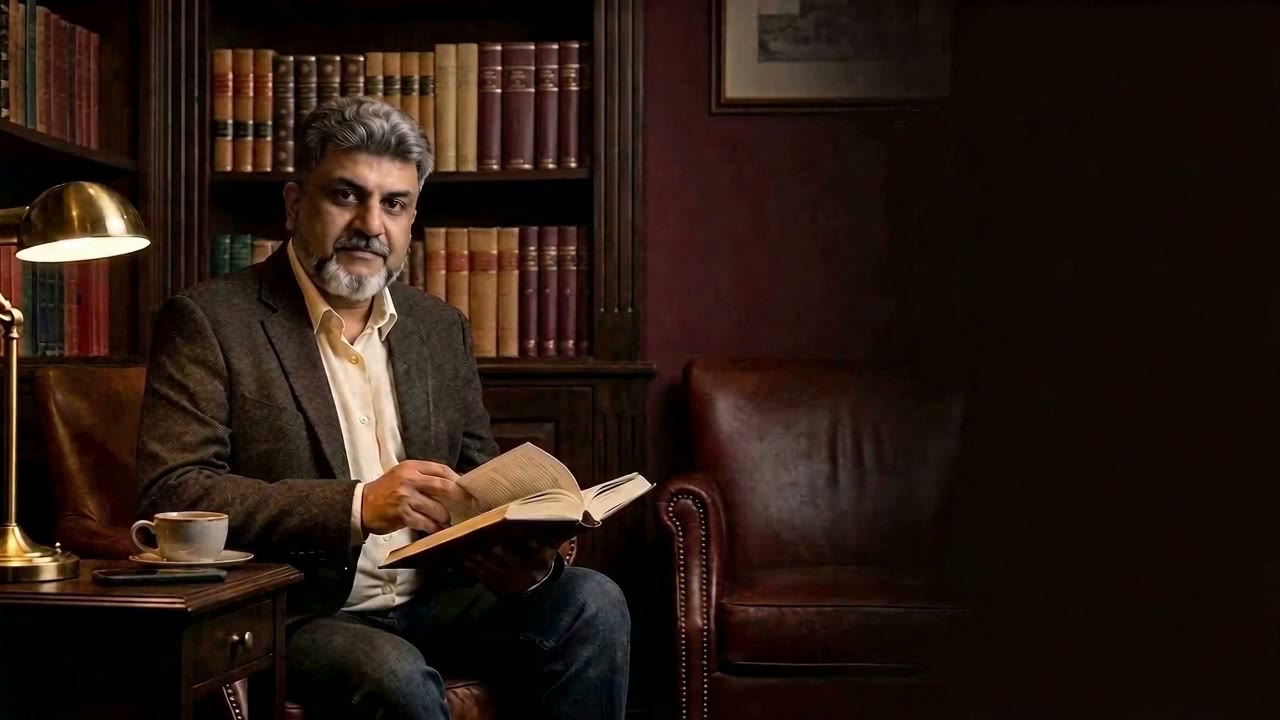 Anand Padia 'Andy' in his library