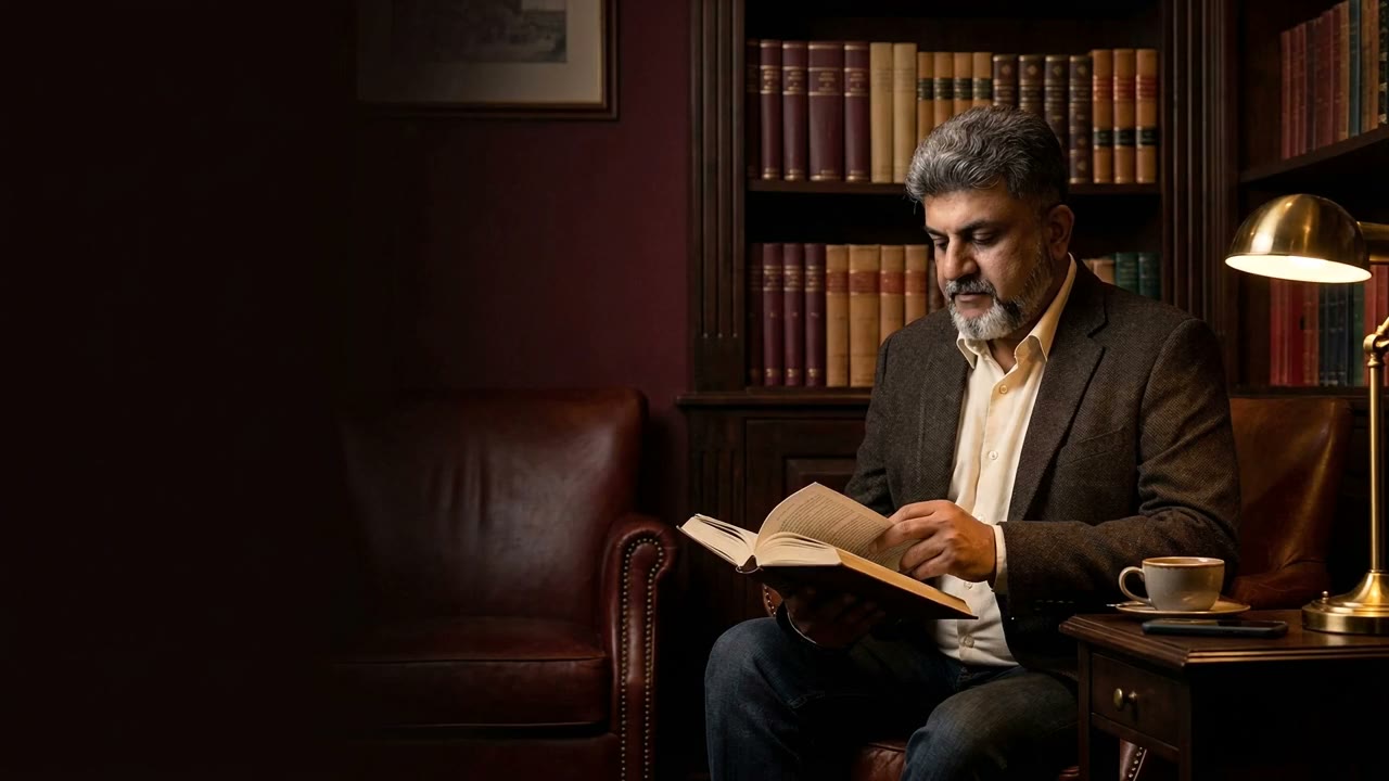 Anand Padia 'Andy' in his library